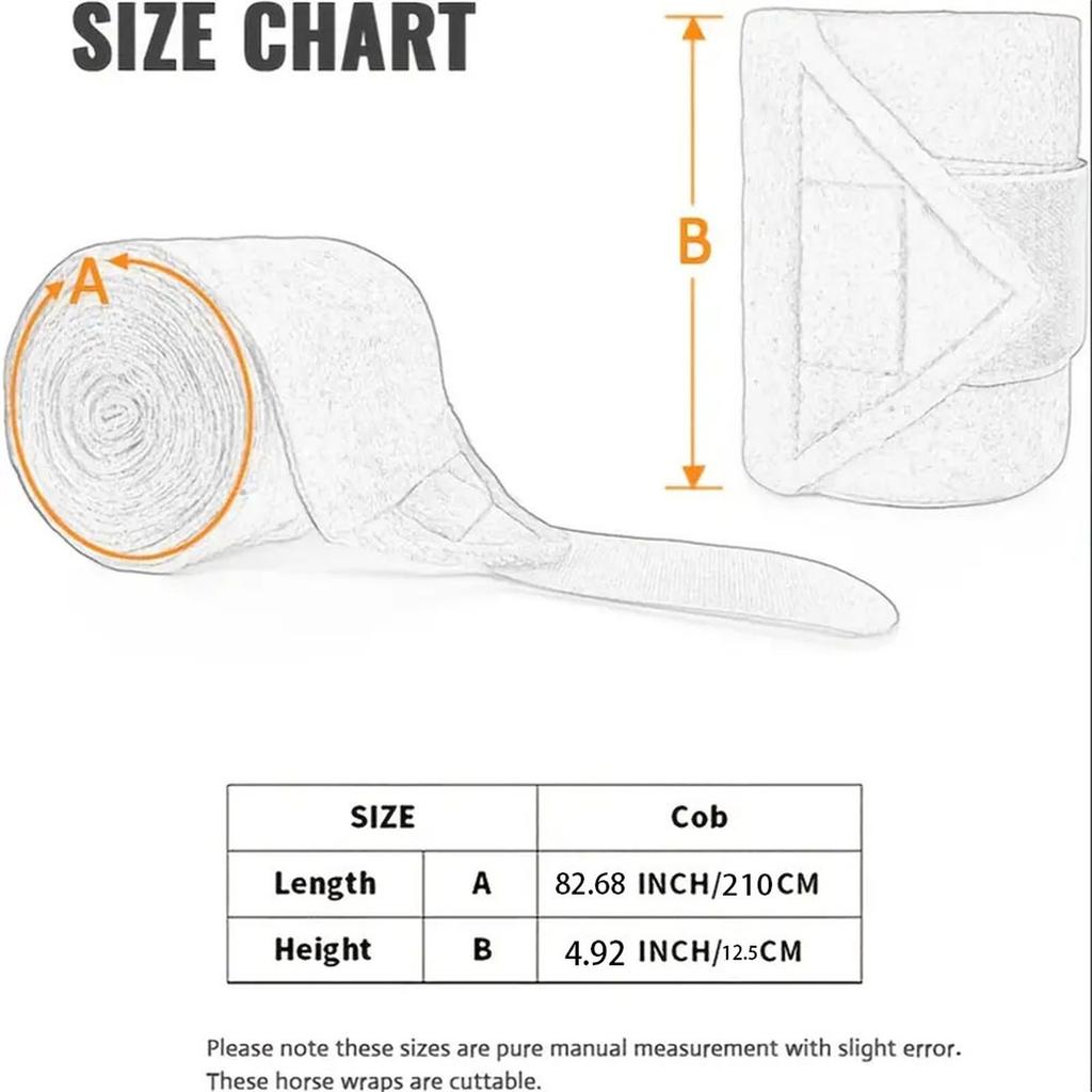 New Horse Wraps 2.5m Soft Fleece  Wraps Equestrian Leg Bandage Wrap Outdoors Equestrian Boots Bracer Leg Wraps Equestria