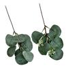5Pcs Artificial Eucalyptus Leaves with Fruits Realistic Fake Greenery Plants DIY Floral Arrangements Table Centerpiece Decoration