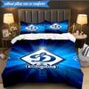 3PCS Dynamo Moscow Football Club Bedding Set 2D Printing (Includes 1 Duvet Cover + 2 Pillowcases Coreless), Bedroom decor,Fan gift