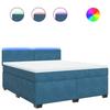 VidaXL Sommier à lattes de lit et matelas bleu 180x200 cm velours, lit, lit à plate-forme, lit à panneaux, meuble de chambre 3288676