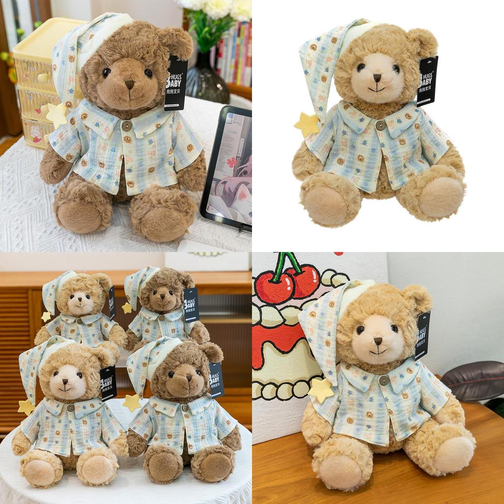 Cute Pajamas Teddy Bear Plush Doll Children Companion Toy For Kids And Couples Gift Giftgiving