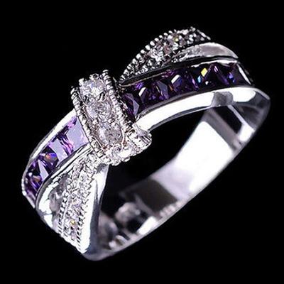 Anello da Nocca da Donna Taglio Zircone Incolore Lucido Incastonato Matrimonio Sposa