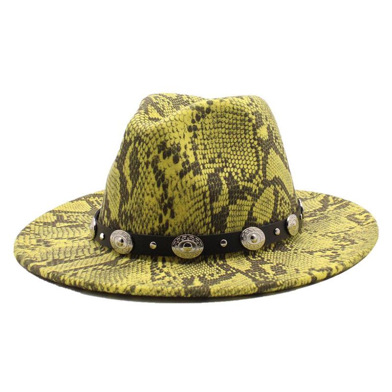 

Men S And Women S Woolen Hats, Hats, British Style, Snake Top Hats, Flat-Brimmed Women S Hats, Jazz Hats. M（56-58cm） зелений