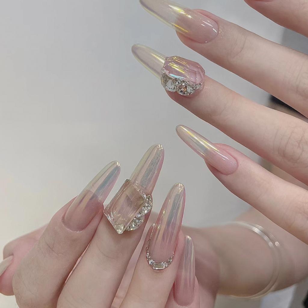 0.3g Pigment Pearl Rubbing On Nails Aurora Pink Chrome Dust Nail Art White Moonlight Mirror Glitter Manicure Holographic Powder