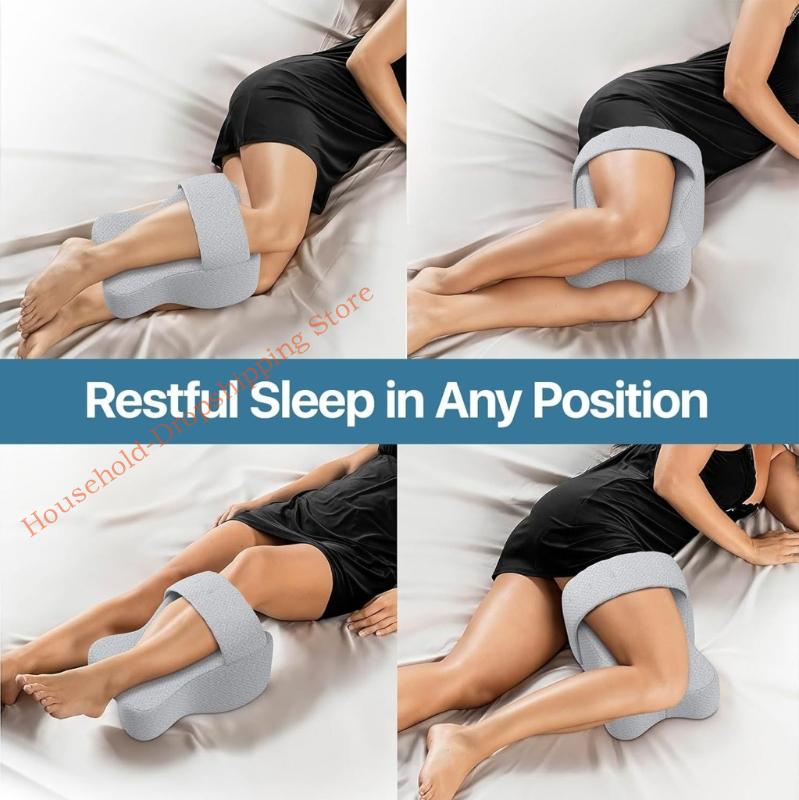 Body Adjusting Knee Pillow Engineered To Reduce Hip And Lower Back Strain Offering Comfort During Sleep Otherwise Prolonged Sitt