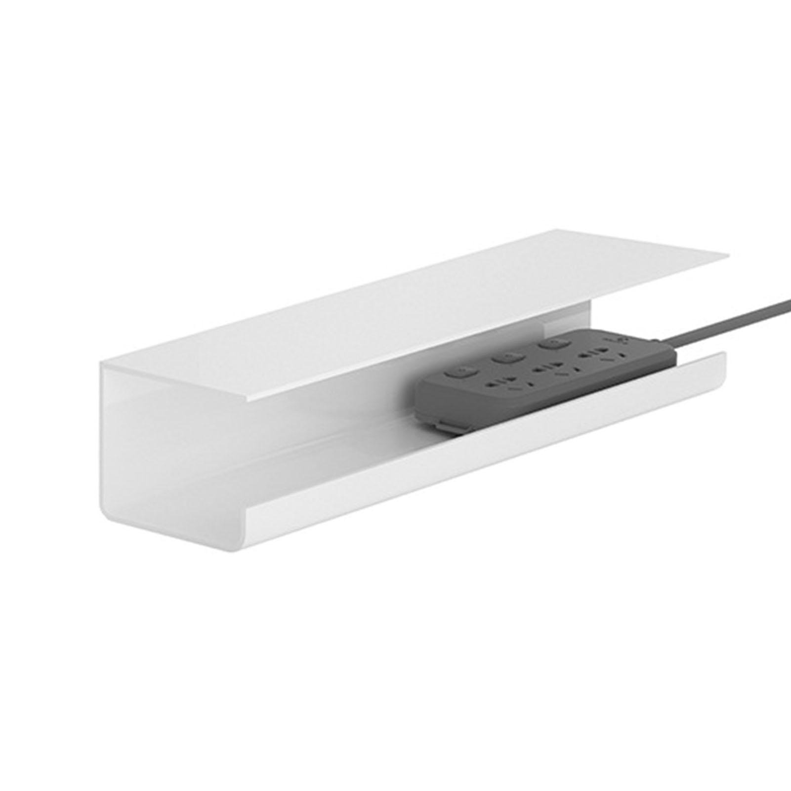 

Under Desk Cable Management Tray Reduce Clutter Durability Punch Free Under Desk Power Strip Organizer White белый