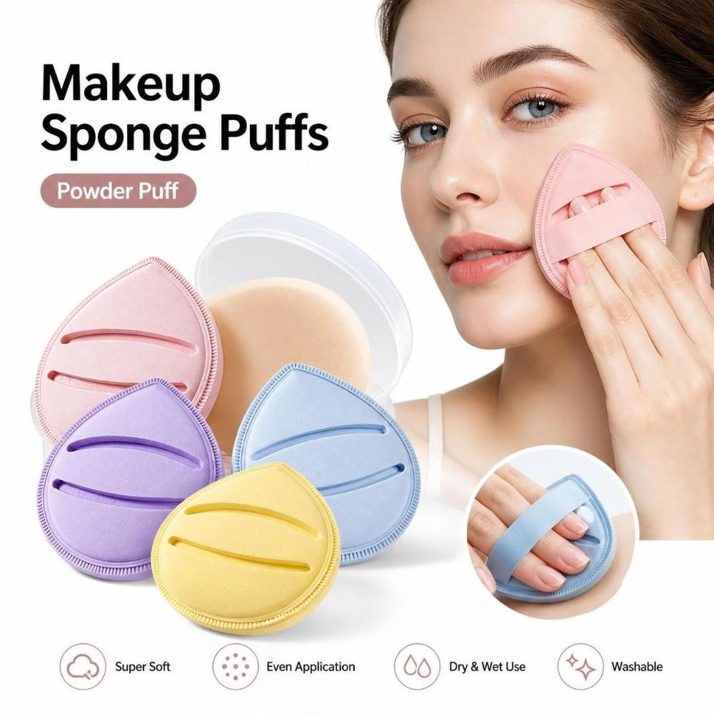 Wet Dry Dual Use Powder Puff Extra Large Cosmetic Puffs  For Concealer Application