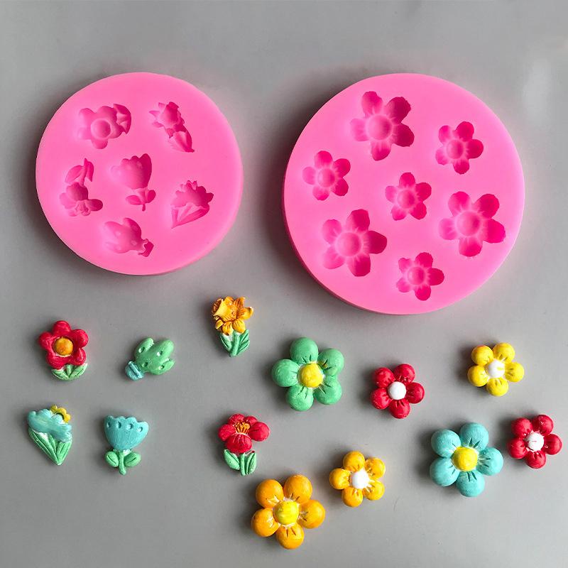 3D Cherry Blossoms Flowers Silicone Mold Diy Sugarcraft Chocolate Fondant Cake Decorating Birthday Wedding Party Baking Mold