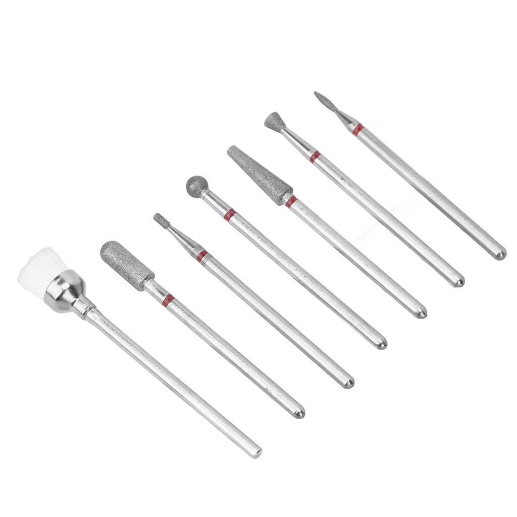 7pcs Nail Drill Bits Rotatable Fast Remove Coarse Skin Portable Tungsten Carbide Drill Bits