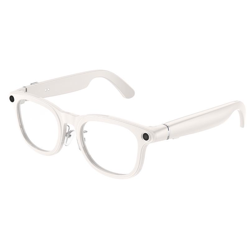 X01 HeyCyan 800W Anti-shake Smart Glasses with Bluetooth Calls, AI Voice, and Charging Case.