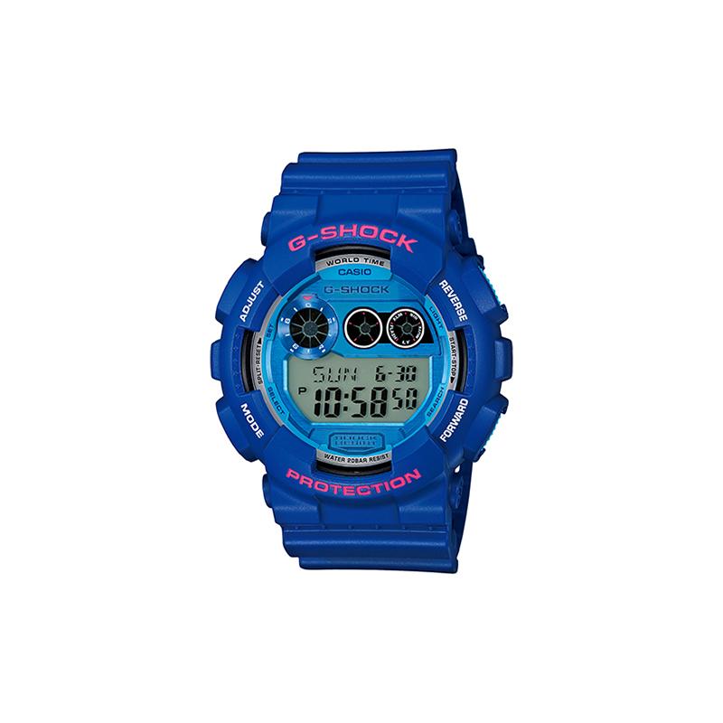

Casio series DIGITAL series - three-eye fashion trend classic large dial design sports waterproof and shockproof quartz movement resin GD-120TS-2 синій