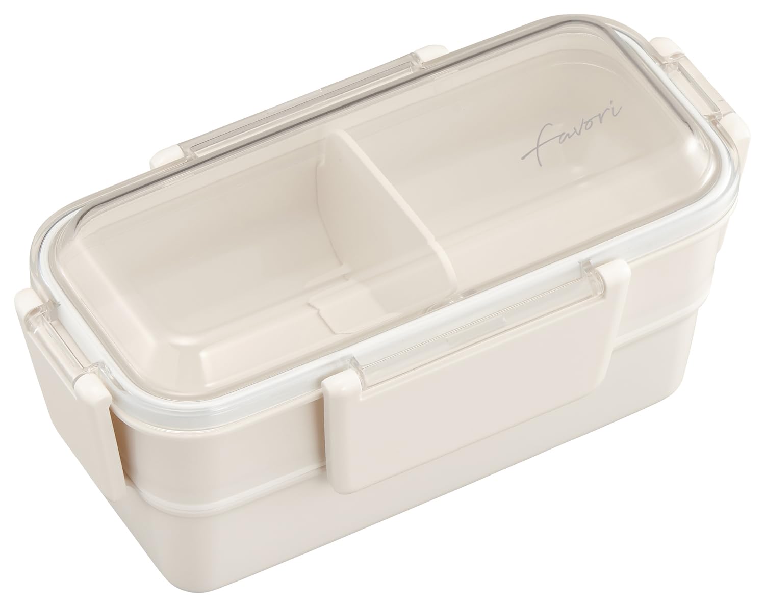 

OSK DUL DISH UP LUNCH Lunch box two tiers Beige No.3 (with partitions) PCW-600S
