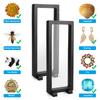 2Pcs 3D Effect Display Floating Coin Display Frame Box Jewelry Holder Case with Stand Black PE Film Display Box