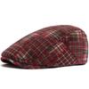 New Y2K Patchwork Plaid Beret For Men Women Retro Flat Cap Vintage Hip Hop Newsboy Hat Unisex Spring Autumn
