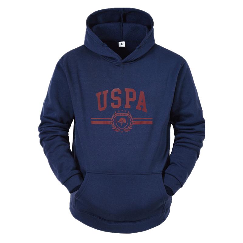 

Autumn/Winter Personalized USPA Letter Pattern Hoodie Men s Kangaroo Pocket Sports Hoodie Street Fashion Casual Hip Hop Clothing 3XL
