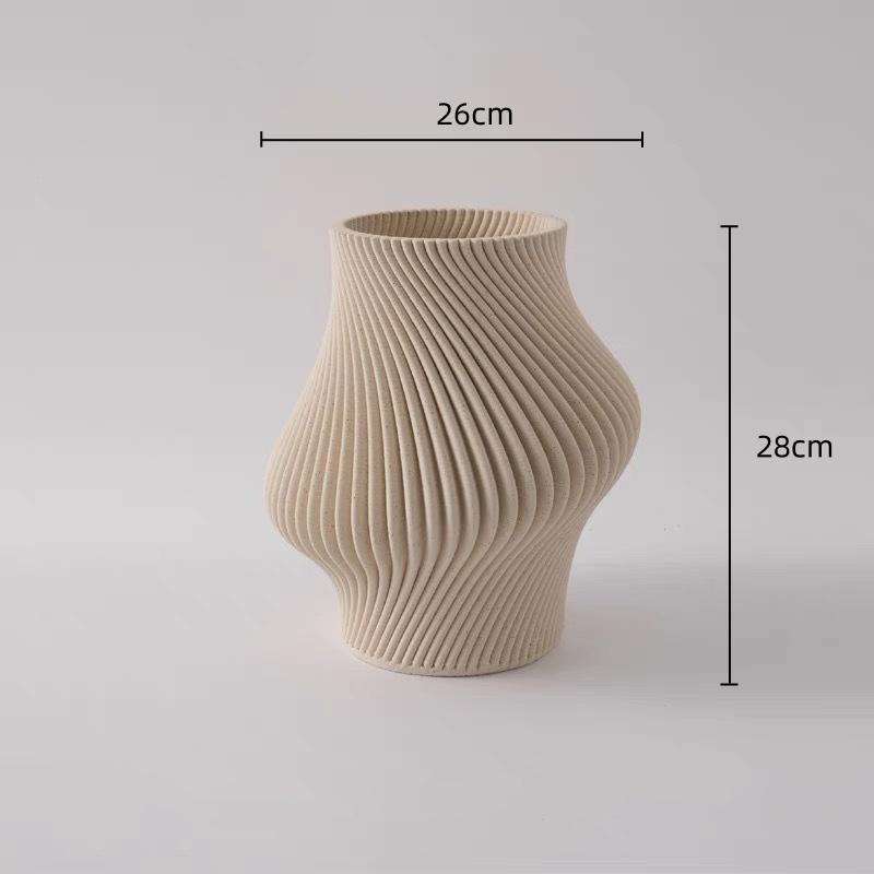 Трехмерная Керамическая Ваза Ручной Работы Геометрическая Складывание и Плиссировка Ваза для Цветов Керамические Изделия Ручной Работы Домашний Декор