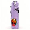 1PC Basketball Skydive Splash Silhouette 750ml Color Plastic Water Bottle Leakproof Flip Straw Lid For Sports Office Home Use