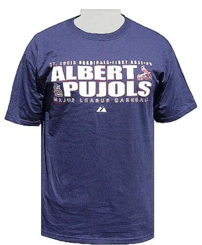 Majestic Albert Pujols St. Louis Cardinals Short Sleeve Shirt-Player Team Pride XL