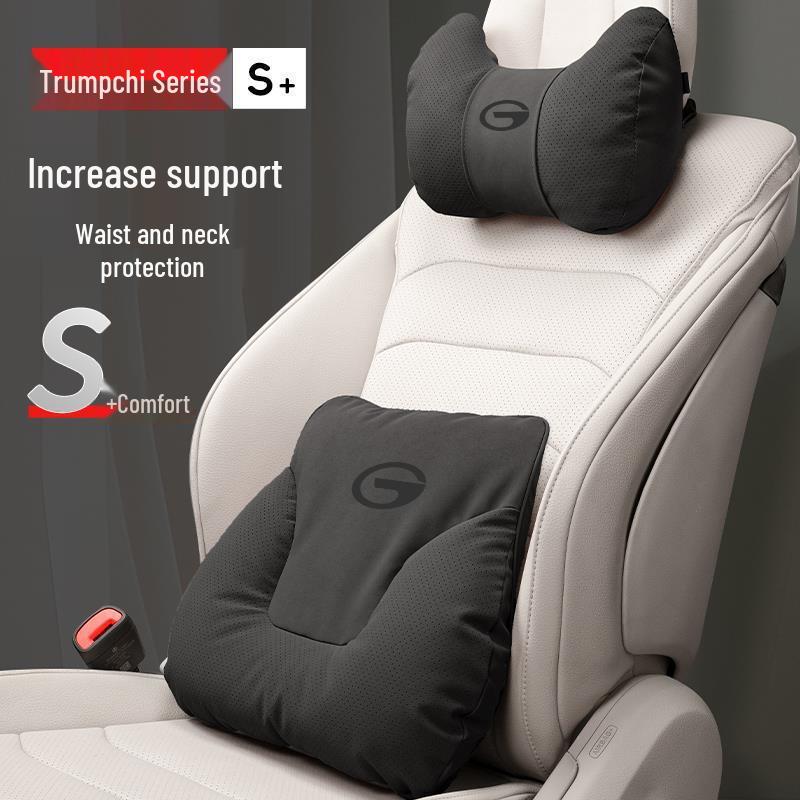 Compatible Car Neck Pillow & Lumbar Cushion for GAC Trumpchi GS4, GS8, M8, M6, GS3 Shadow Leopard, Shadow Cool.