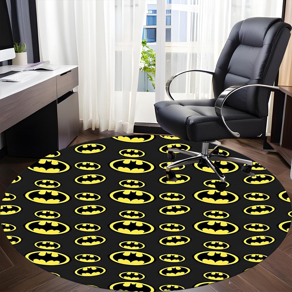 1pc Batman Office Round Area Rug, Under Office Chairs Bedroom Living Room Home Decor, Room Deco, Available in Various Sizes011