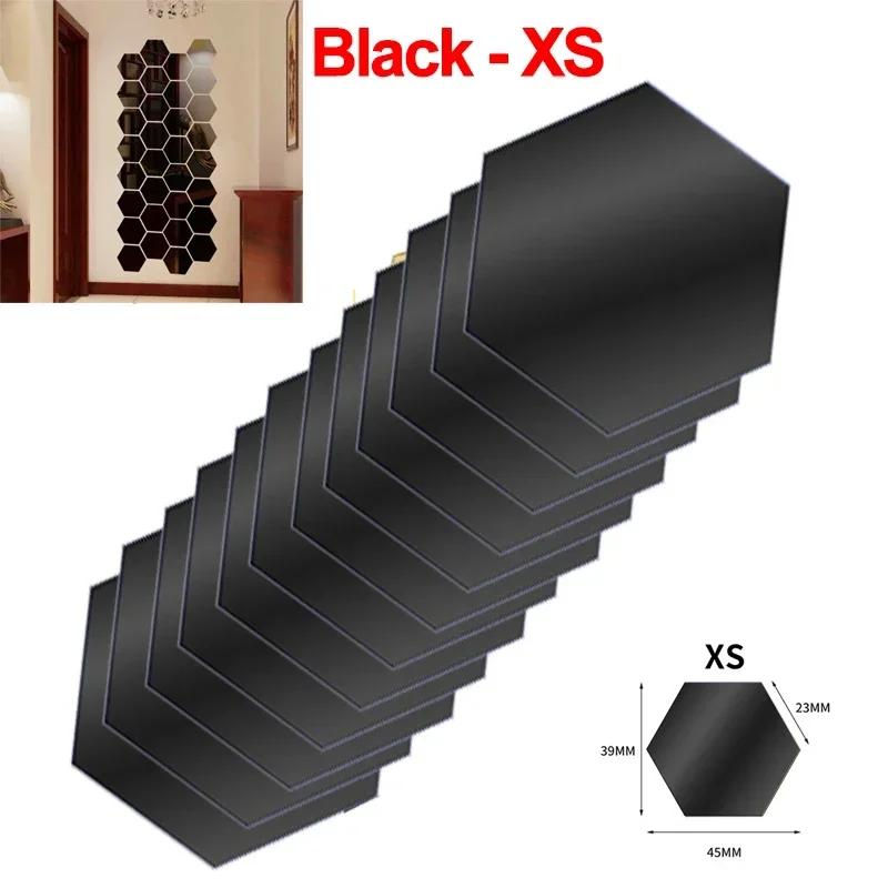 

3D шестиугольные зеркальные настенные наклейки DIY настенные зеркала наклейки съемные самоклеящиеся эстетические мозаичные плитки наклейки для украшения дома 48Pcs