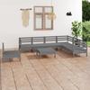Day and Night - Day and Night Garden Furniture Set 8 Pieces Solid Gray Pine Wood