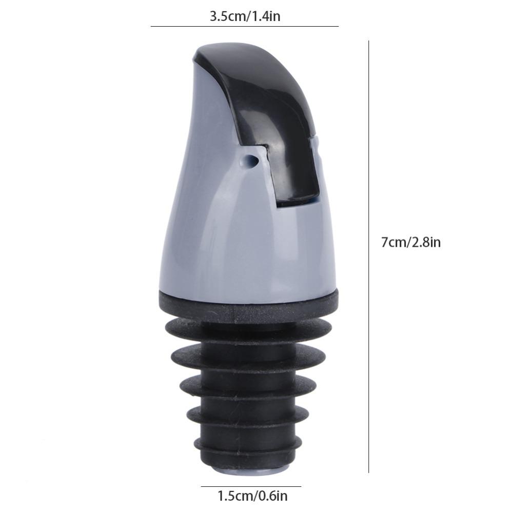 

2Pcs Auto Open Close Pouring Spout Universal Fit Bottle Stopper Seasoning Accessory Kitchen Use серый