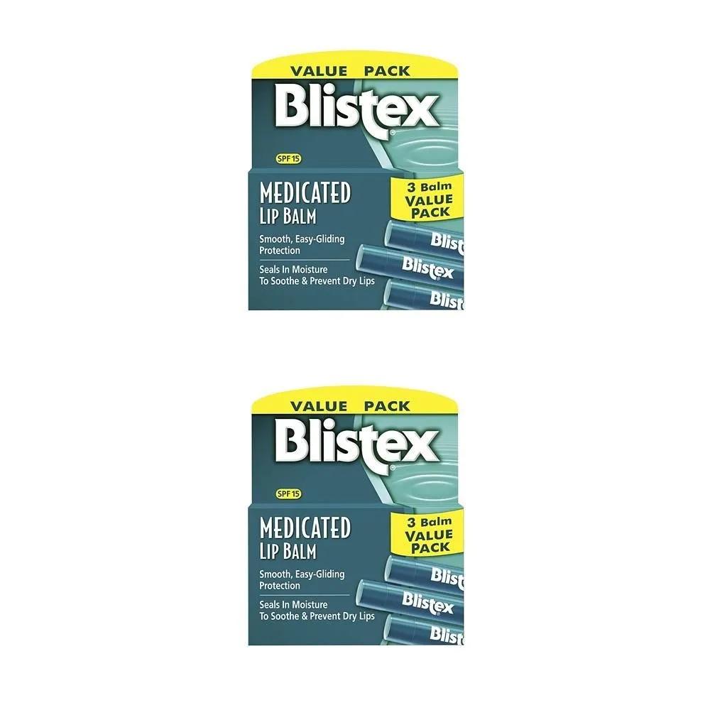 Blistex Medicated Lip Balm, 0.15 Ounce, 3 Count (Pack of 1) Prevent