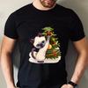 Christmas Cat T-Shirt for Men Xmas Cute Cat Lover Graphic Y2k Tops Short Sleeve Tees Funny Streetwear Tshirt Oversized Clothing