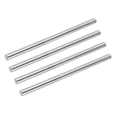 Uxcell 304 Paslanmaz Çelik Yuvarlak Çubuklar, 12.7mm x 250mm, Kendin Yap El Sanatları, Model Arabalar, Helikopterler ve Uçaklar için Katı Mil Çubukları, 4 Adet