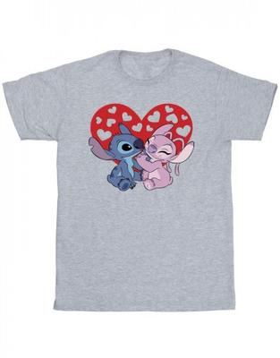 Camiseta Masculina Lilo & Stitch Corações