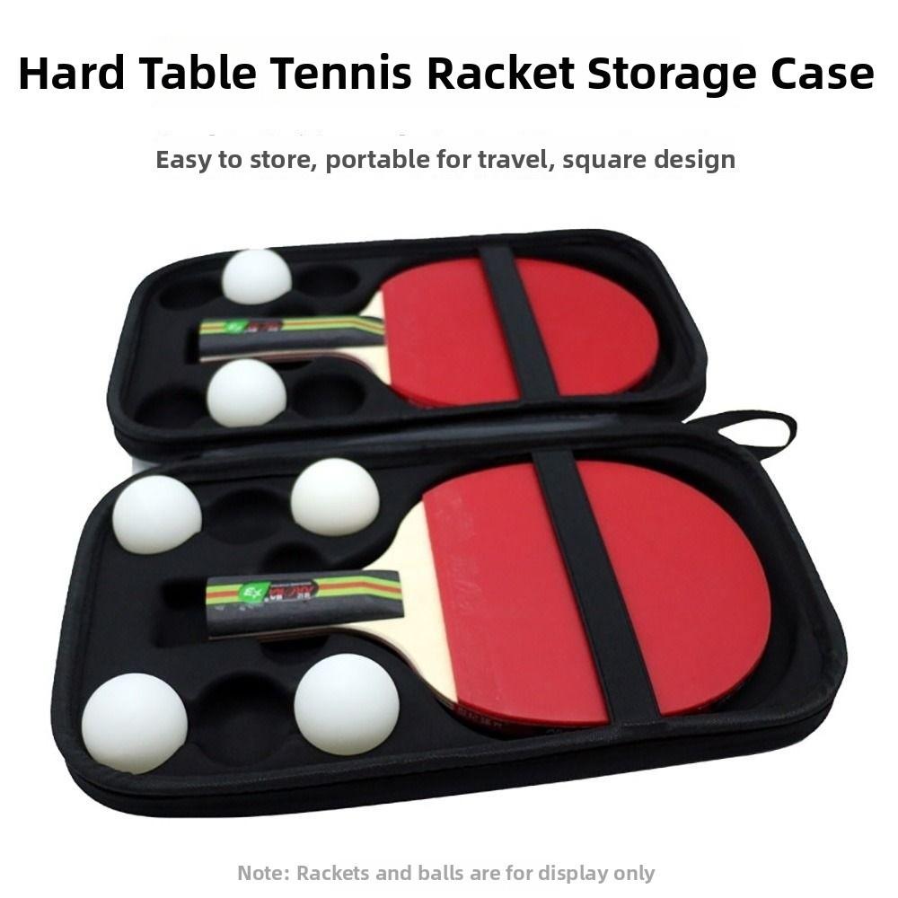 Étui rigide pour raquette de tennis de table Noir Gris Sac de sport Étui pour raquette de ping-pong Raquette de ping-pong