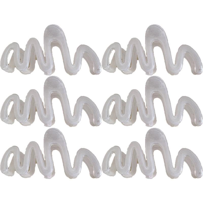 Onde Clip Artiglio di Granchio Donna Coreano Plastica Squalo Mollette per Capelli Geometria Coda di Cavallo Alta Barretta Forcina Accessori per Capelli Ragazza