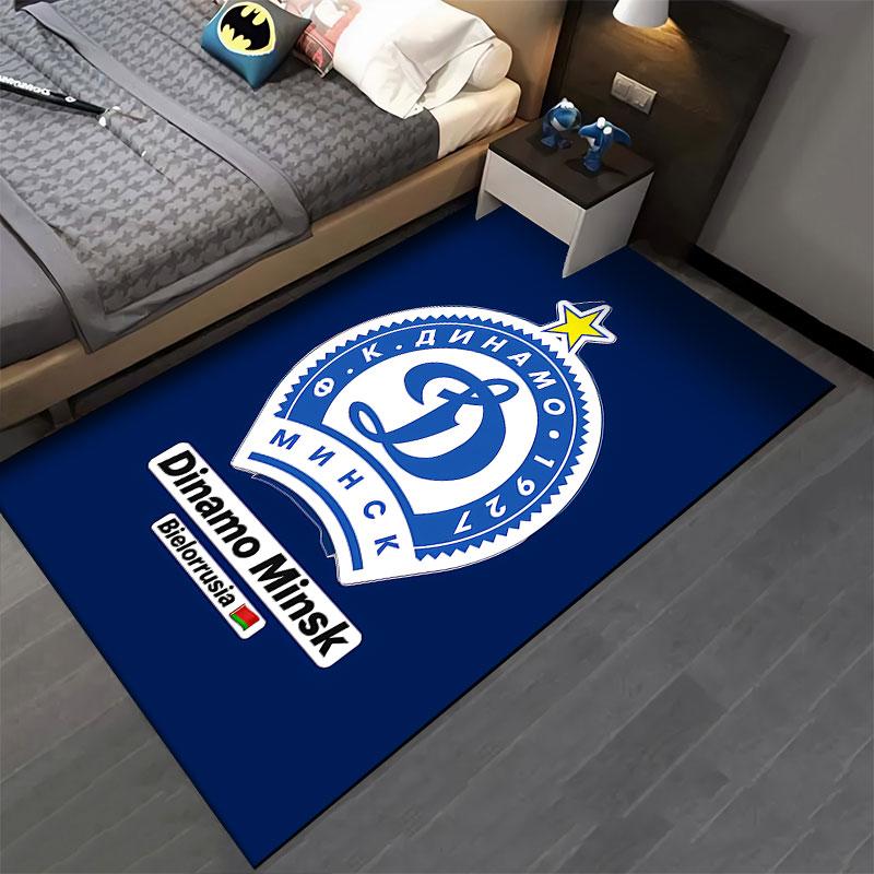 Dinamo Minsk Team Emblem Carpet Suitable As a Non-slip Mat for the Living Room or Bedroom Sofa