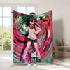 Kawaii Ayase Momo Flannel Dandadan Blanket for Home and Decoration Travel Sofa Warm and Soft for Winter Cartoon Anime