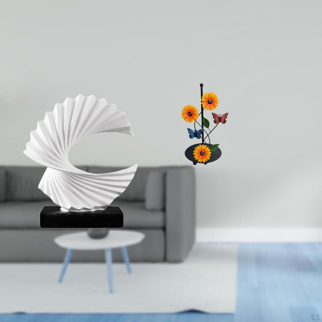 Wave Resin Sculpture Paper Towel Holder Ornament Vertical Tissue Dispenser Artwork for Bedroom