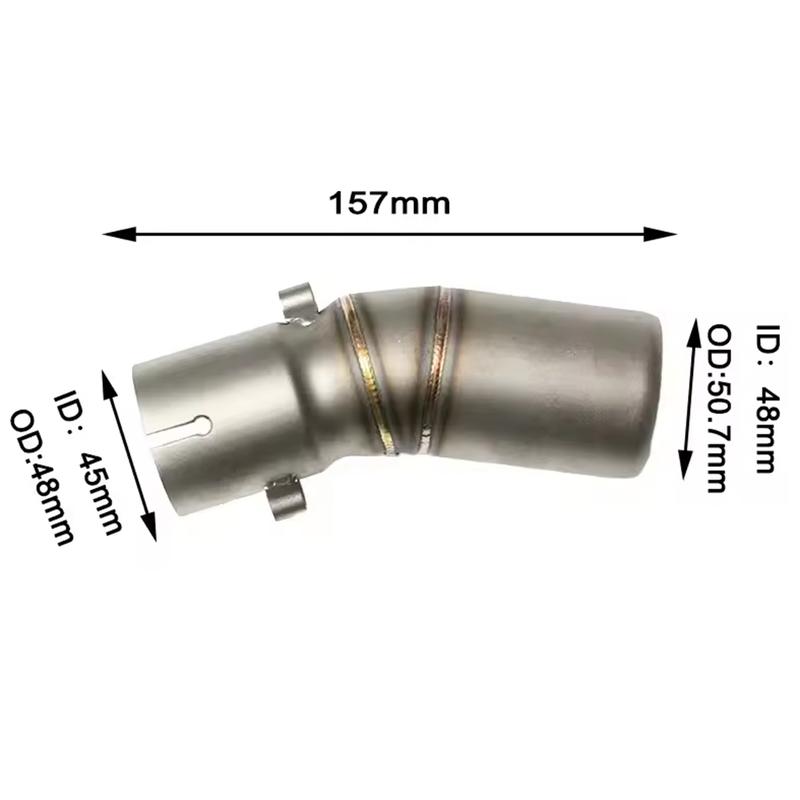 Connects Muffler 51Mm Motorcycle Exhaust Middle Link Pipe For 450SR 450 SR