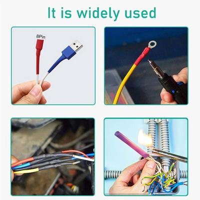 164Pcs/Bag Practical Tubing Wrap Sleeve Anti-rust Plastic Flexible Wire Cable Heat Shrink Tubing for Repairing