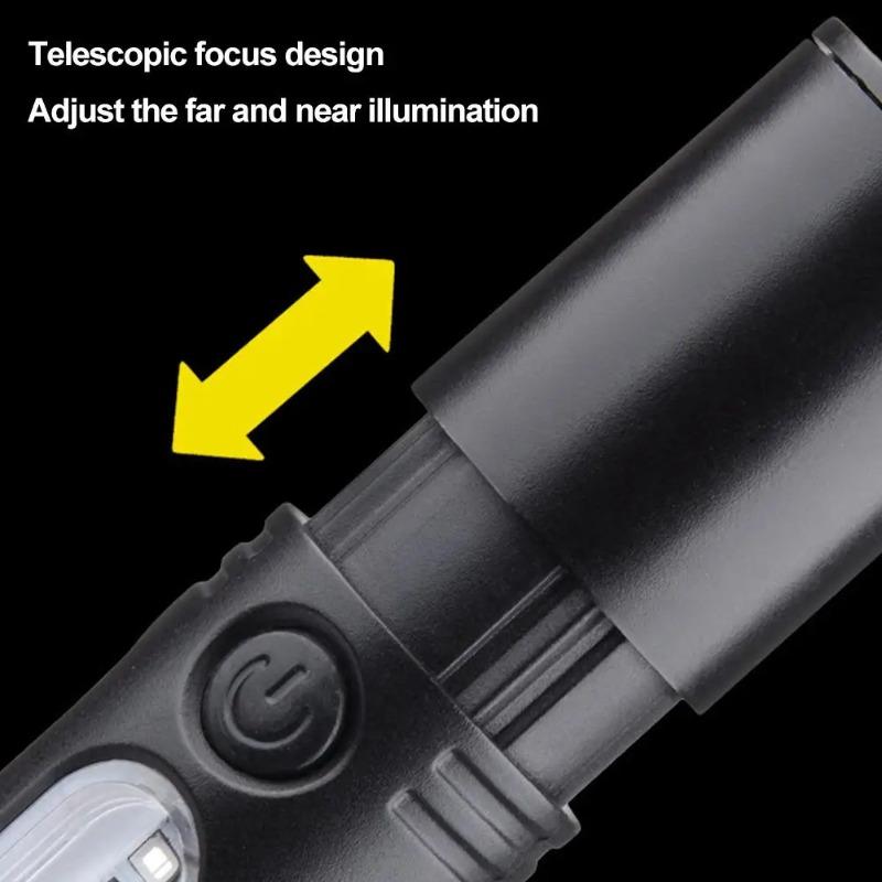 Mini Portable LED Flashlight Key Torch Camping Light Outdoor Waterproof Ultralight Fishing Hiking Emergency Lamp With Whistle