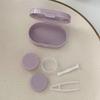 1 Box Mini Contact Lens Case Smooth Candy Women Small Portable Travel Holder Eye Care Container Storage with Mirror Lenses Box