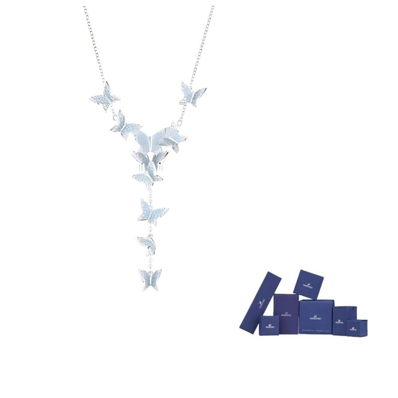 Swarovski Lilia Faux Crystal, Rhodium Plated