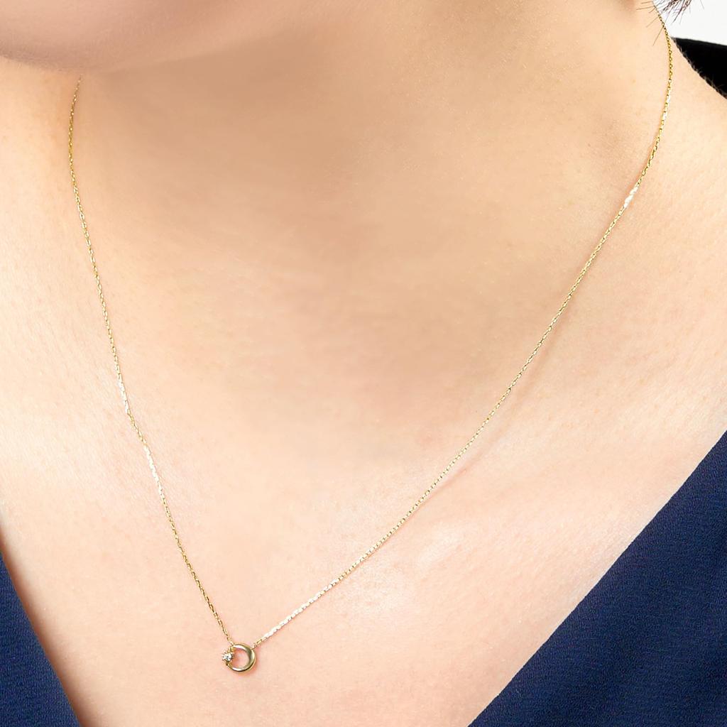 Necklace K10 Diamond Basic AJVN135740DI [Vendome Aoyama] [Official]
