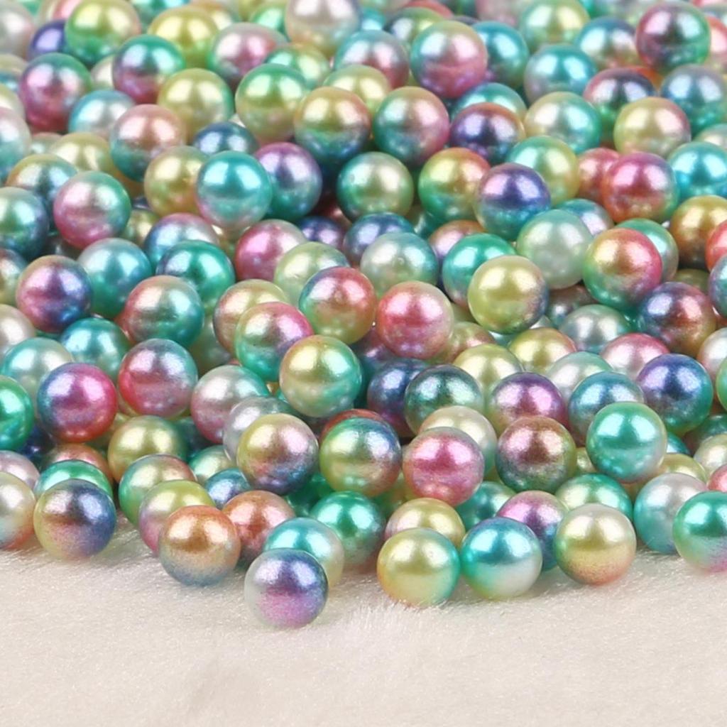 4-10mm Iridescent ABS Imitation Pearl Beads for DIY Decoration