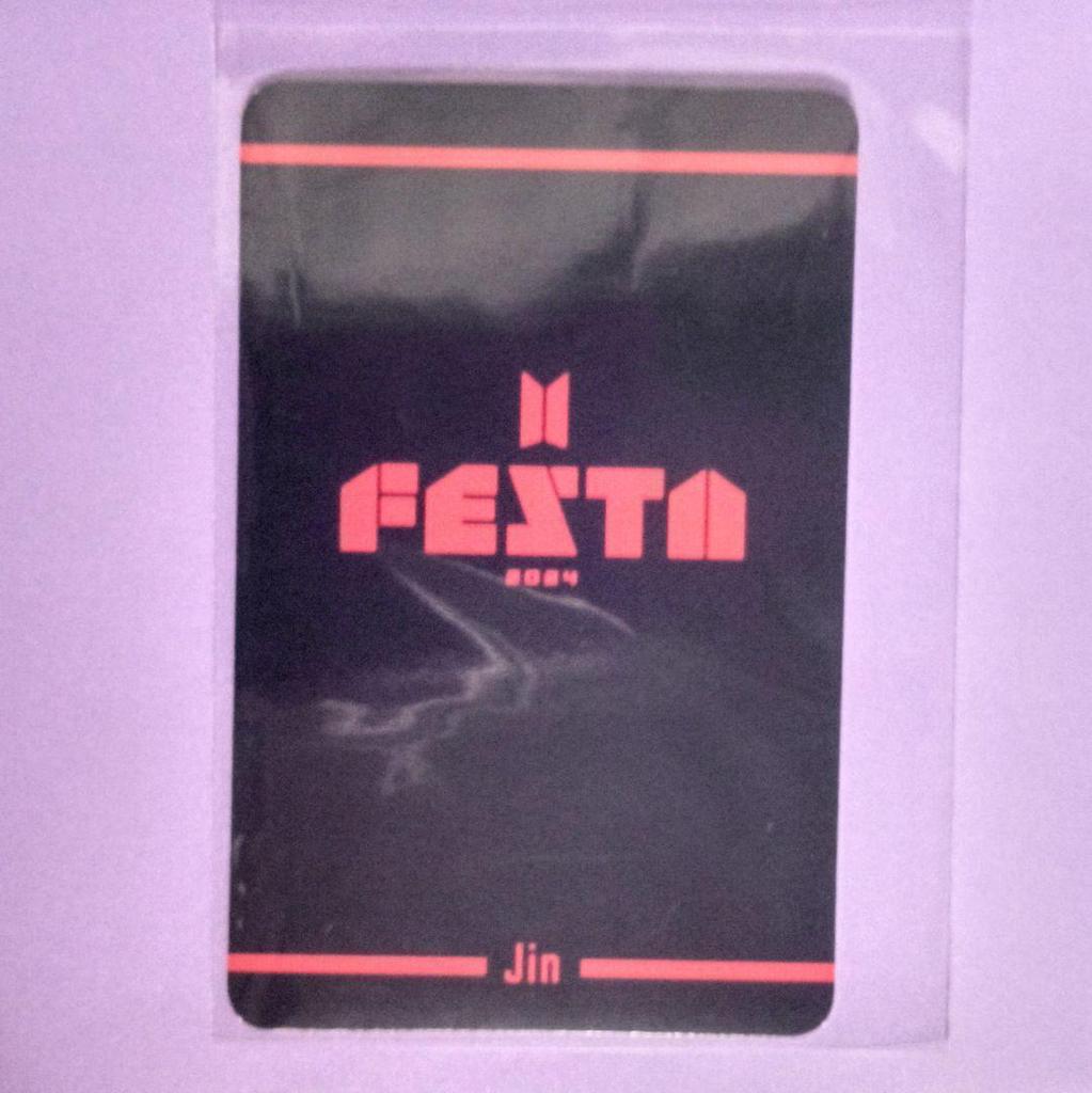 [USED] BTS FESTA2024 Trading Card Jin ARMYZONE FC Exclusive Festa