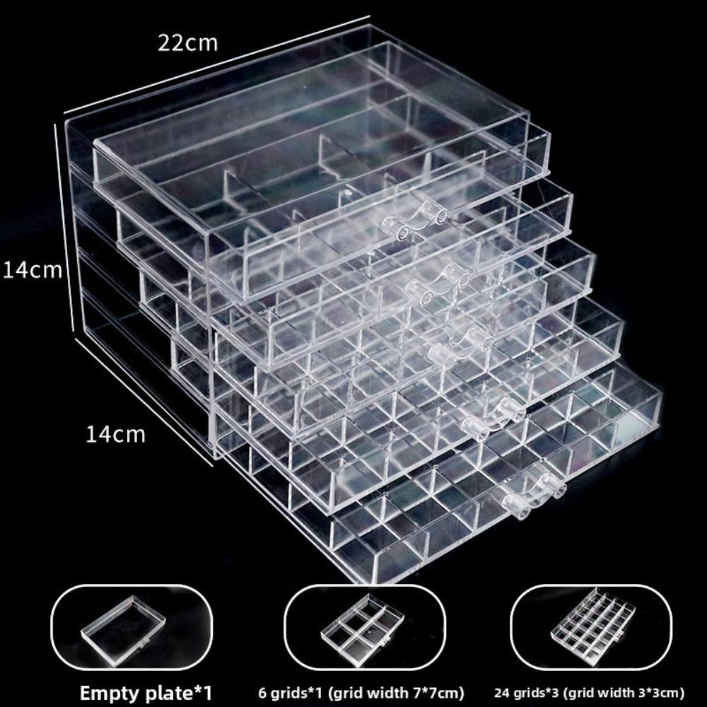 Jewelry Storage Box Large Capacity Household Finishing Box Earrings Necklace Portable Storage Box