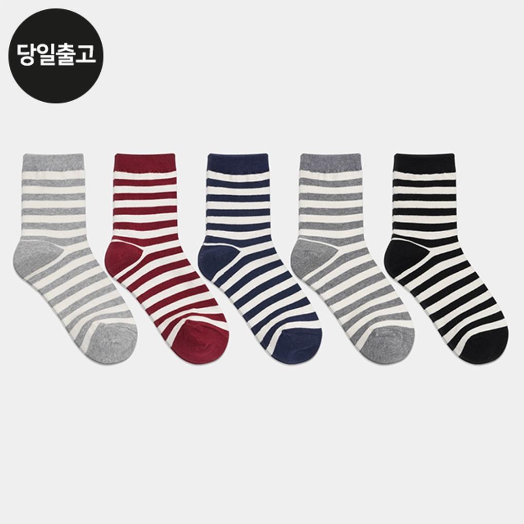 PG Women s/Student Modern Ringle Mid-Calf Socks (5 Pairs) Set Daily Student Women s Fashion