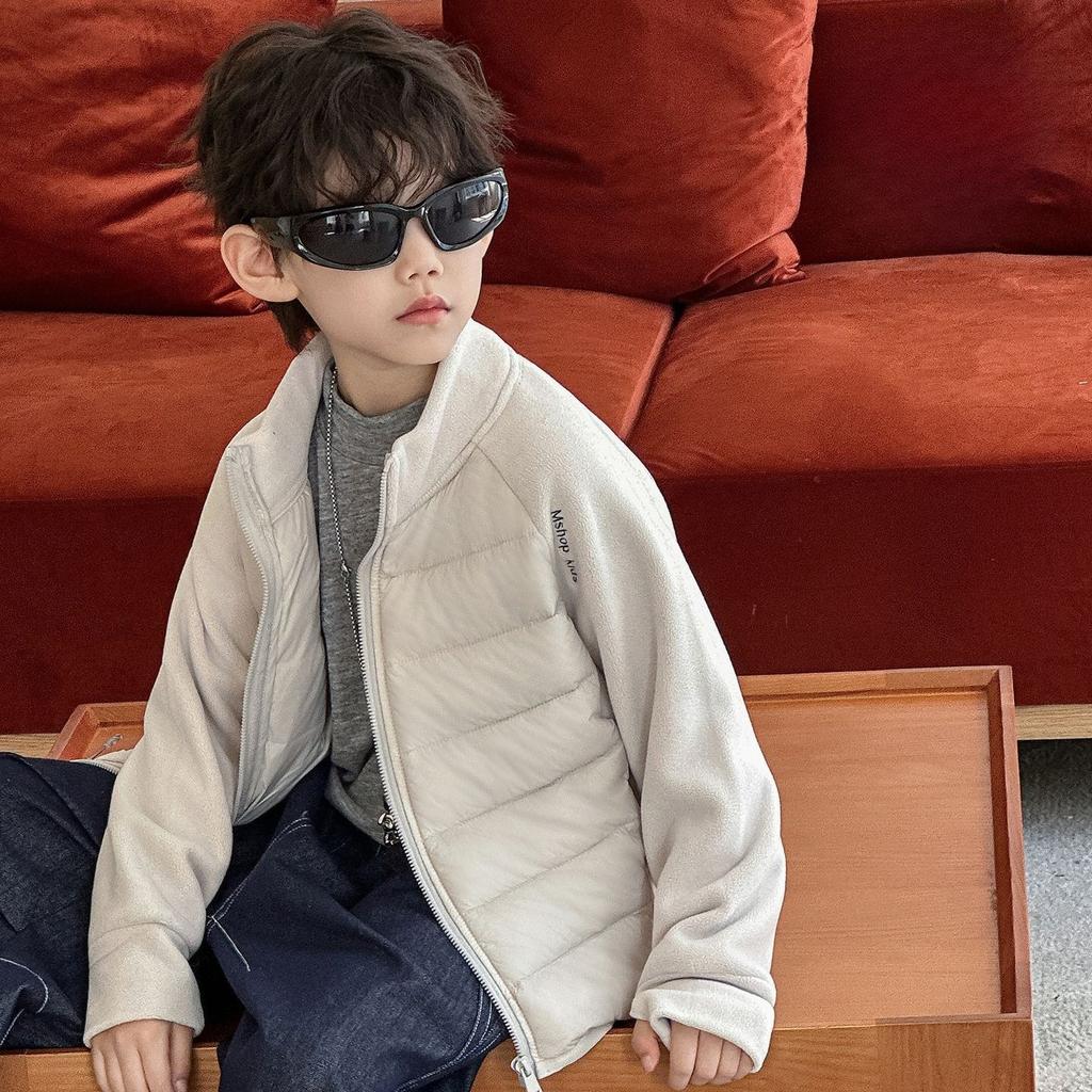 Autumn and Winter Fashionable Children's Patchwork Jackets and Lightweight Tops for Boys