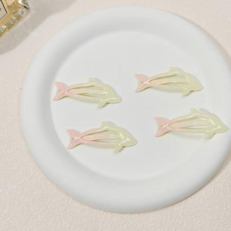4PCS Blue Little Dolphin Cute Baby Hairpin Summer Beach Sea Daughter Y2k Hot Girl Children Bangs Hairpin