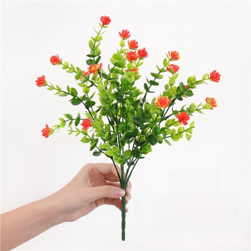 Plastic Fake Floral With Eucalyptus And Chrysanthemum For Party Decorations