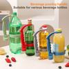 Beverage Bottle Inverting Handle Holder Adjustable Flow Rate Control Drink Bottle Grip Bar Plastic Universal Bottle Holder